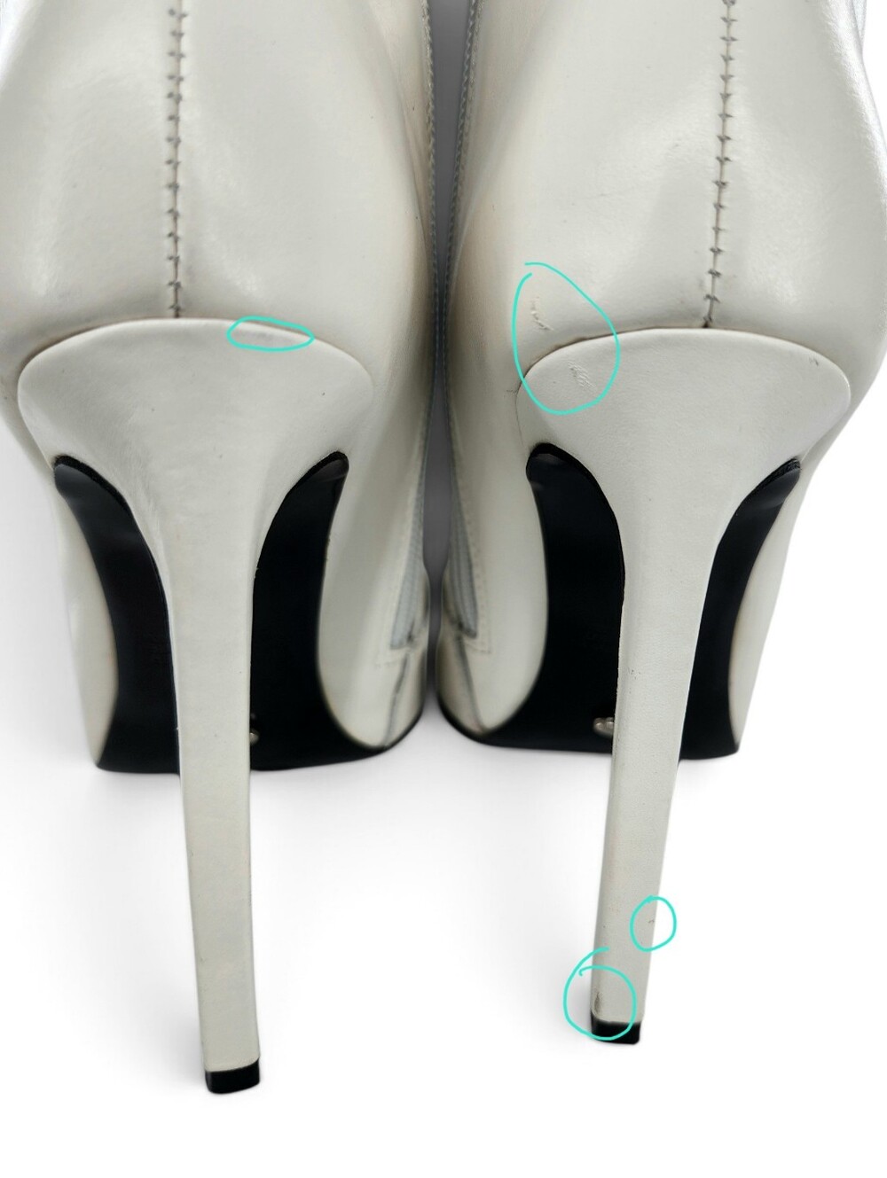 Tony Bianco Freddie White Capietto Leather Point-Toe Stilletto Heel Ankle Bootie - Picture 13 of 13